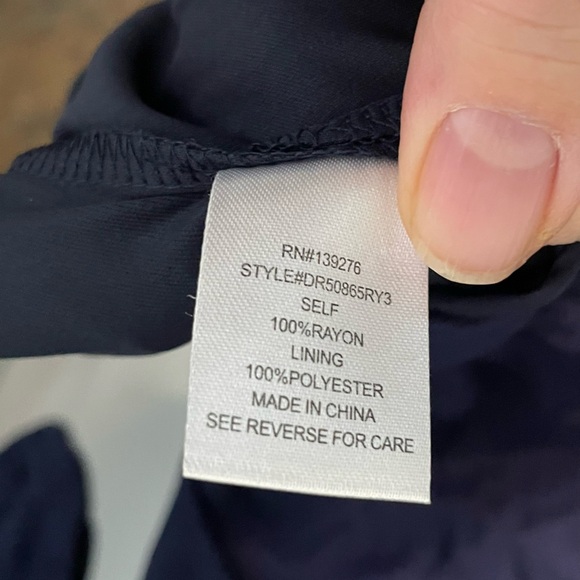 DR2 Daniel Rainn Blue Blouson Long‎ Sleeve Shirt Style Dress Small Nautical - Picture 9 of 10